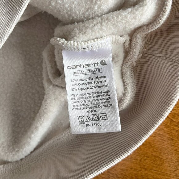 Carhartt ivory half-zip hoodie 4T - Picture 5 of 6